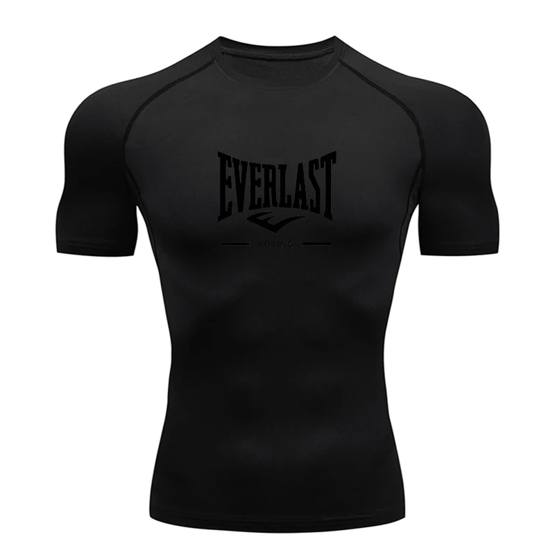 New Men's Running Compression T-Shirt Short Sleeve Gym Workout Shirts Fitness Shirts Men's Jogging Sportswear Sweatshirts