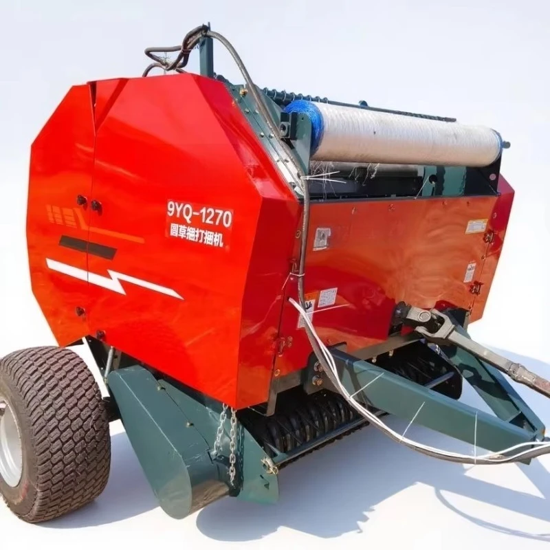 Hot Sale 870 Model Automatic Gearbox Pickup Agricultural Round Baler Mini Hay Press Machine For Baling