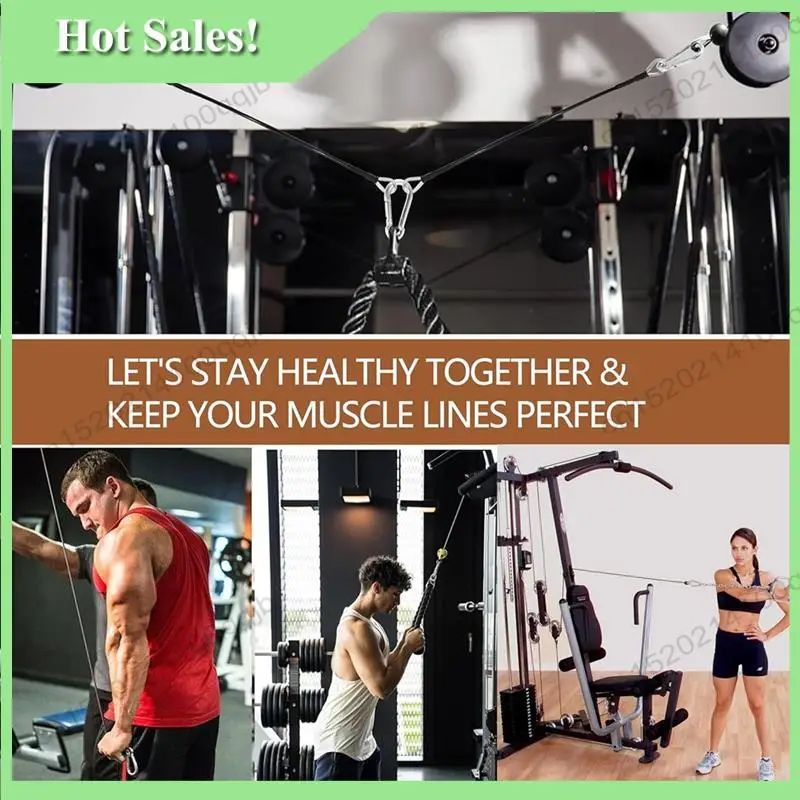 

-FDDT 4 Pcs Gym Cable Extension Gym Machine Replacement Pull Down Leg Extensions Machine