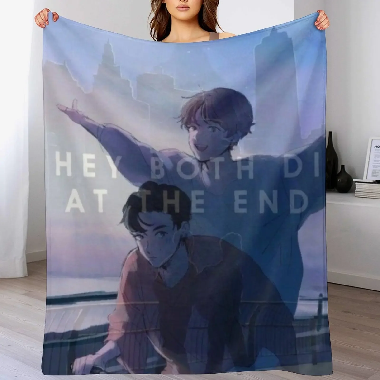 

They Both Die at the End Throw Blanket Soft Bedroom Blanket for Night Sleeping