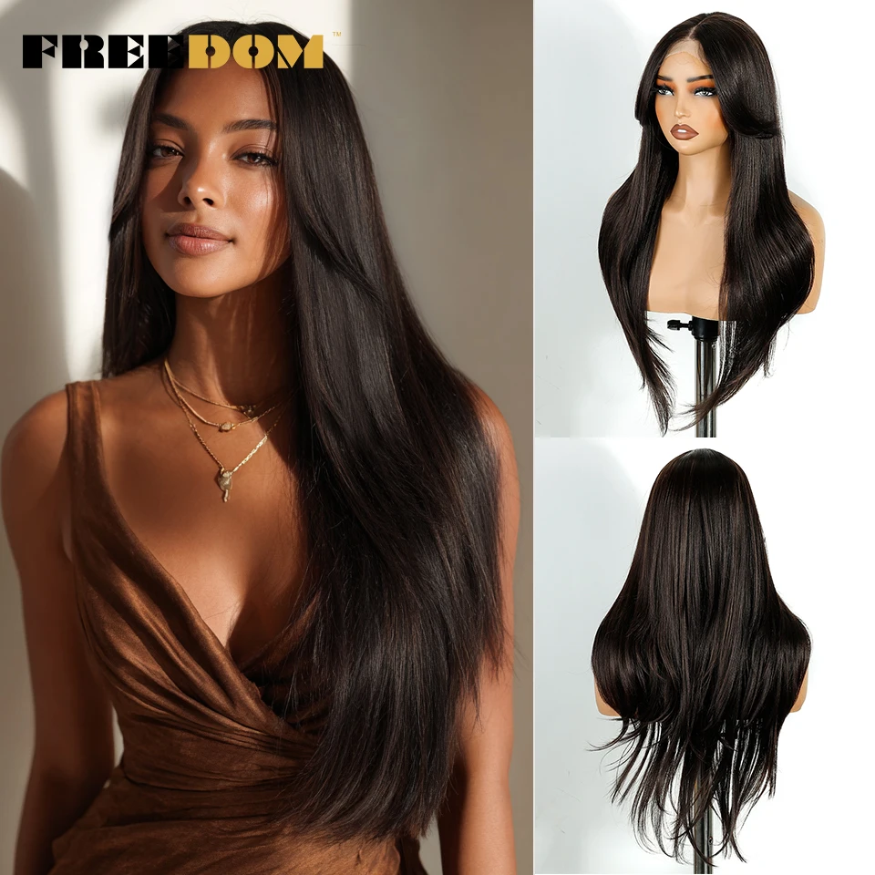 الاصطناعية الدانتيل شعر مستعار أمامي 26 بوصة مستقيم الطبقات شعر مستعار الدانتيل مع الانفجارات أومبير براون شقراء الباروكات للنساء تأثيري الدانتيل الباروكات #1