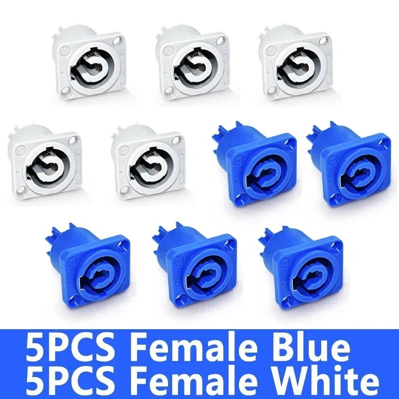 10Pcs Powercon XLR Stecker 20A Power Stecker Steckdose NAC3FCA NAC3MPA NAC3FCB 3Pin Stecker Buchse XLR Adapter Blau Weiß