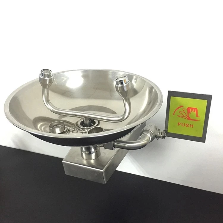 الصين العلامة التجارية Yuexiang 304 الفولاذ المقاوم للصدأ مع غطاء غبار المحمولة غسل العين في حالات الطوارئ للاستخدام الصناعي والمختبرات