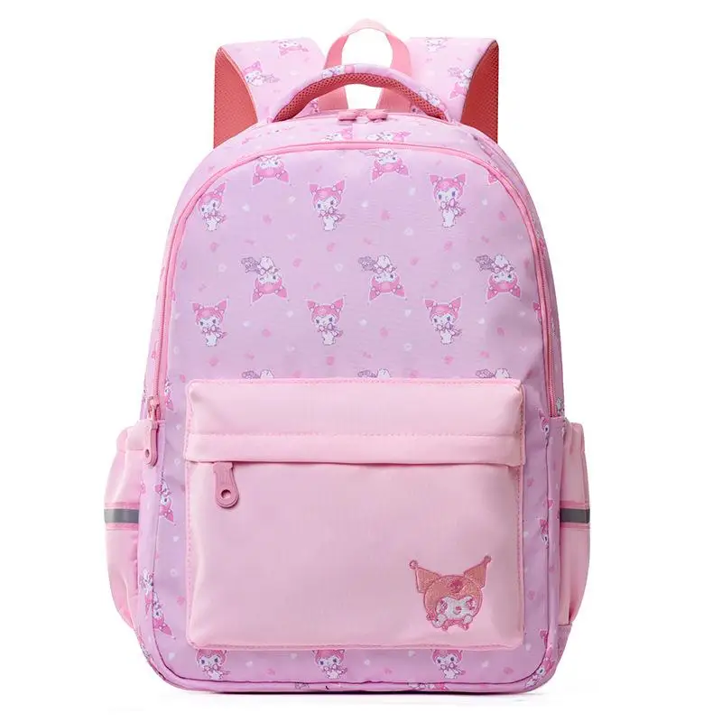 Kuromi Student Campus Sanrio Bag Cartoon Kawaii High Capacity Spine Protector Breathable Reduce Burden Water Proof Backpack