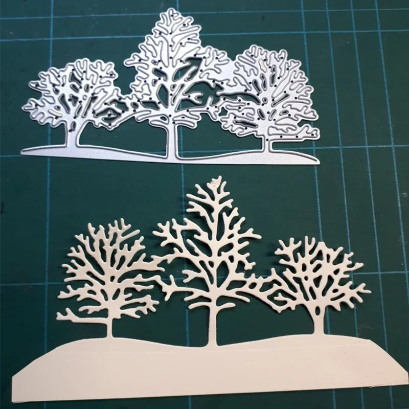 Snow Tree Winter Landscape Metal Cutting Dies Scrapbooking Craft Cuts Paper Art Card Making Emboss Stencil