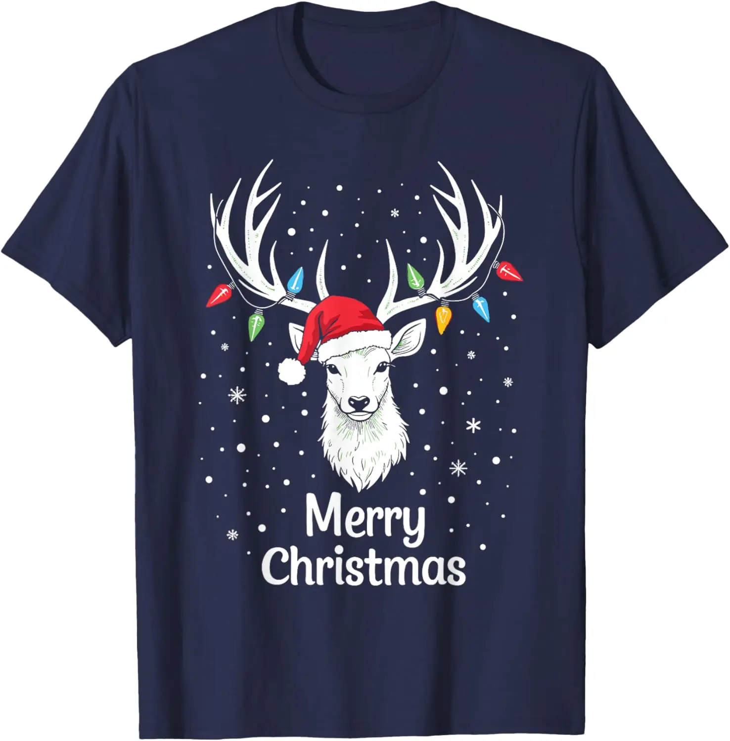 عيد ميلاد سعيد الرنة عيد الميلاد قمصان احتفالية جمعات الشتاء التي شيرت طاقم الرقبة قصيرة الأكمام