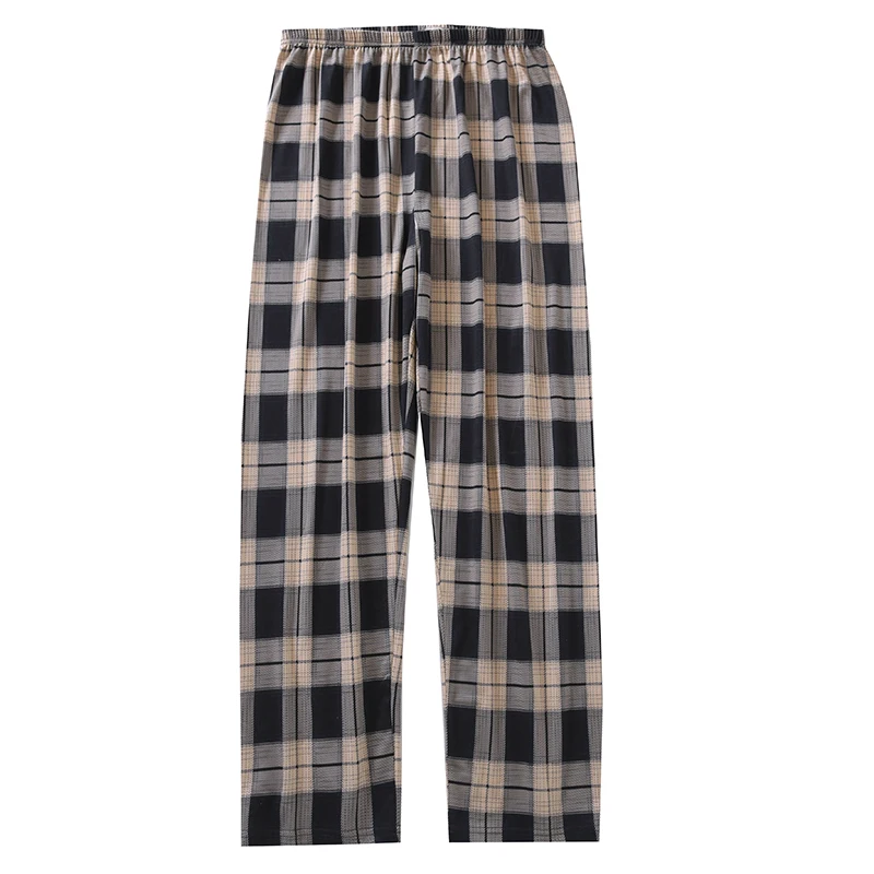 Stylowe spodnie od piżamy męskie w bardzo dużym rozmiarze, na wiosnę i jesień, plus size, oversize, długie spodnie codzienne, cienkie, spodnie do noszenia w domu. — zdjęcie 2