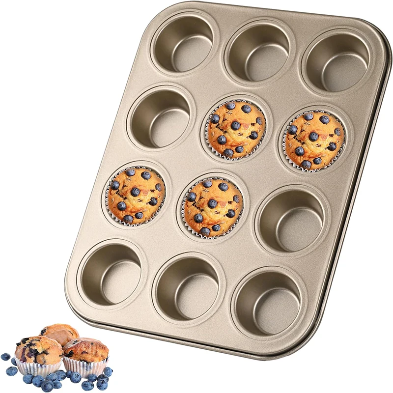 12 Cavity Carbon Steel Madeleine Tin Nonstick Madeleine Cake Pan Baking Tray Pastry Dessert Cake Mold Bakeware DIY Cookie Pan