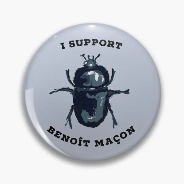 I Support Benoit Macon And His Beetle Wi  Soft Button Pin Lapel Pin Creative Badge Lover Decor Clothes Metal Gift Cartoon