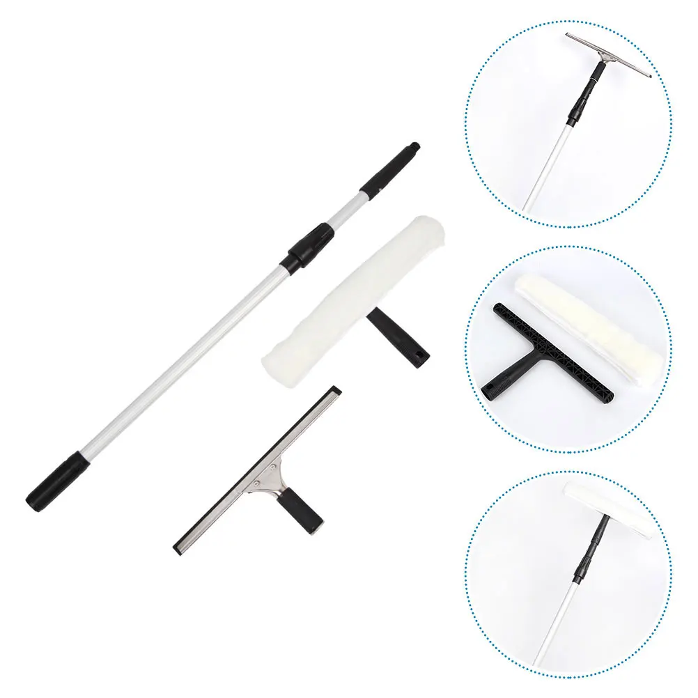 Glass Window Cleaning Tool Telescopic Window Cleaner Squeegee Bathroom Clean Scrapers Car Window Washing Brush Window Cleaner