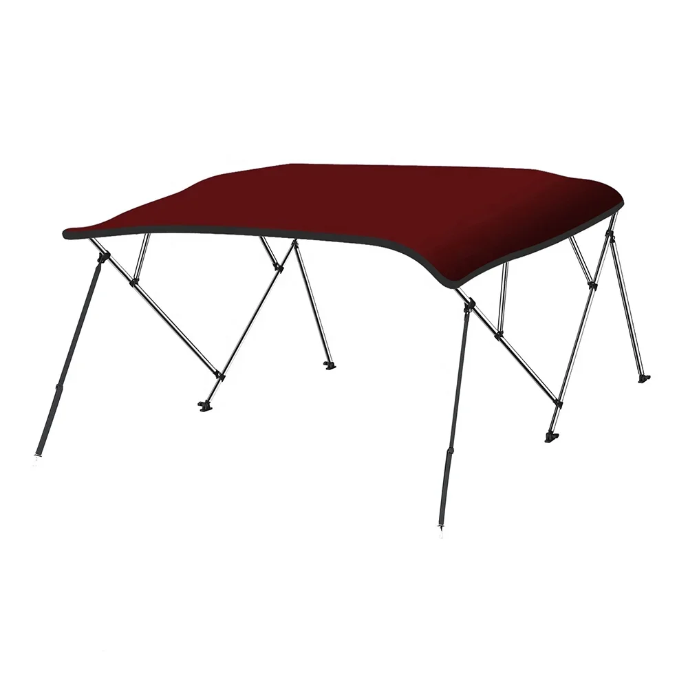 4 Boog 8'l X 54 "H X 79"-84 "W Eenvoudige Installatie Boot Bimini Tops Zonnescherm 600d Polyester Boot Bimini Tops