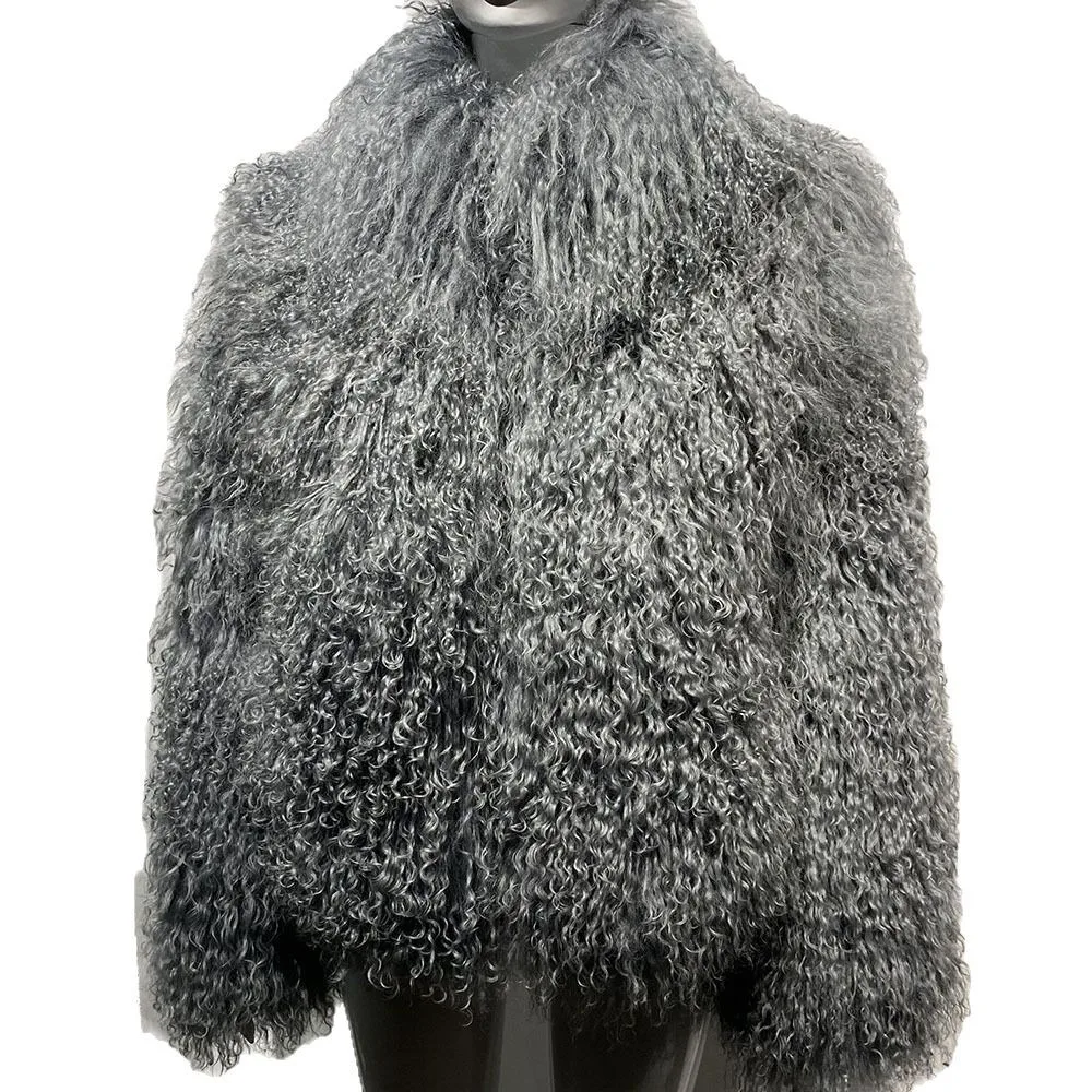 

Cross-border foreign trade express sales beach wool fur coat women's small lapel fashion warm wool coat coat