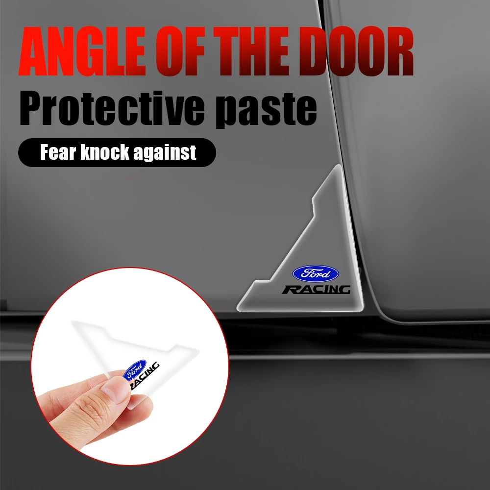 2pcs Transparent Car Door Corner Cover Anti-Scratch Protector Sticker for Ford Focus Mk4 ST Kuga Ranger Mondeo Mustang Fiesta