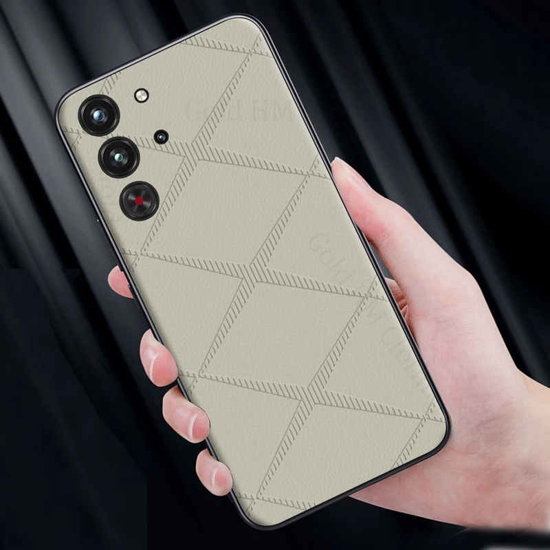 

For ZTE nubia Red Magic 10 Air X-type Printing Leahter Phone Case Red Magic 10 Pro Plus Soft TPU Bumper Cover Red Magic 9 8S Pro