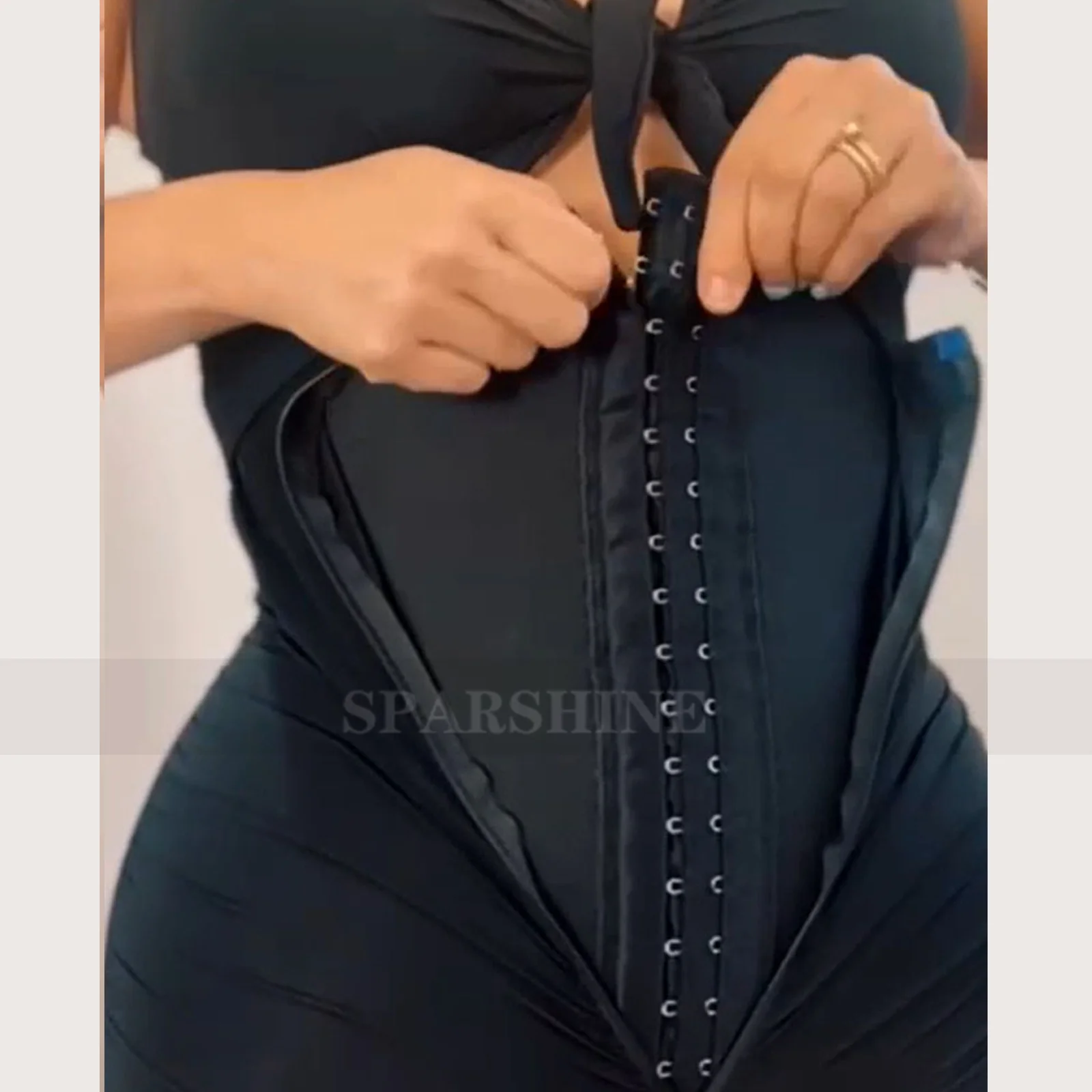 Fajas Women‘s Triangle Jumpsuit Tummy Control One-Piece Bodysuits Slimming Body Abdominal Compression Shapewear Swimsuit Style