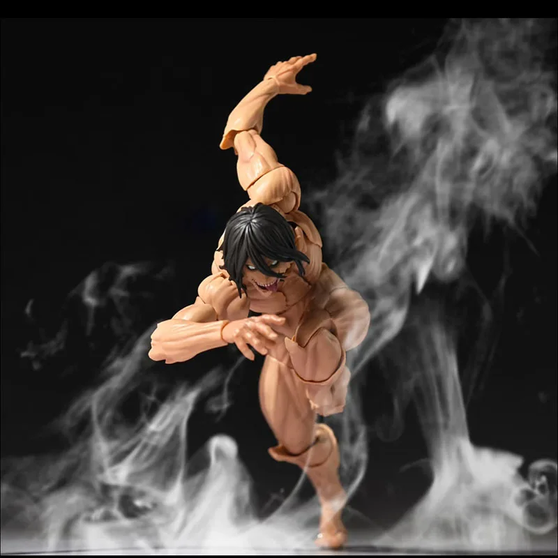 

New Kaiyodo Eren Amazing Yamaguchi Attack on Titan Action Figure Eren Anime Figurine Ko Model PVC Statue Collection Toy Gift