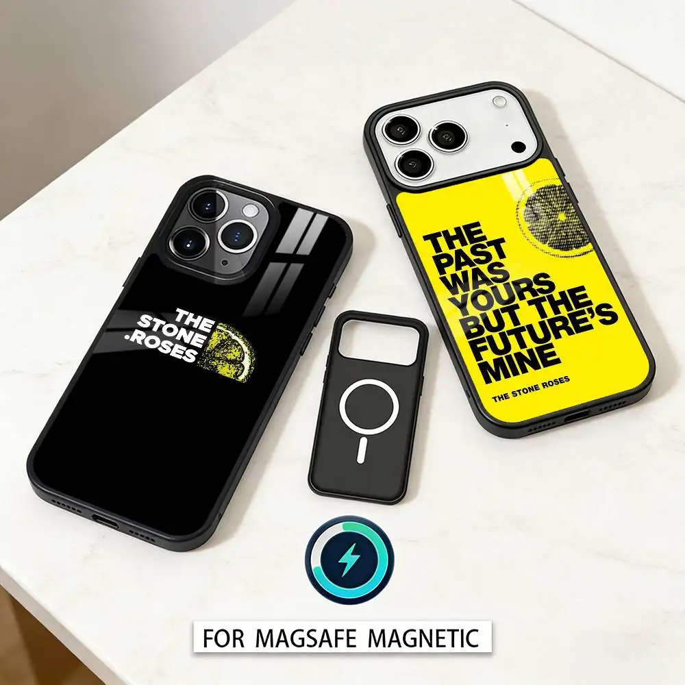 

Band The S-Stone R-Roses Phone Case Magnetic For iPhone17 16 15 14 13 12 Pro Max For Magsafe Wireless Charging Cover