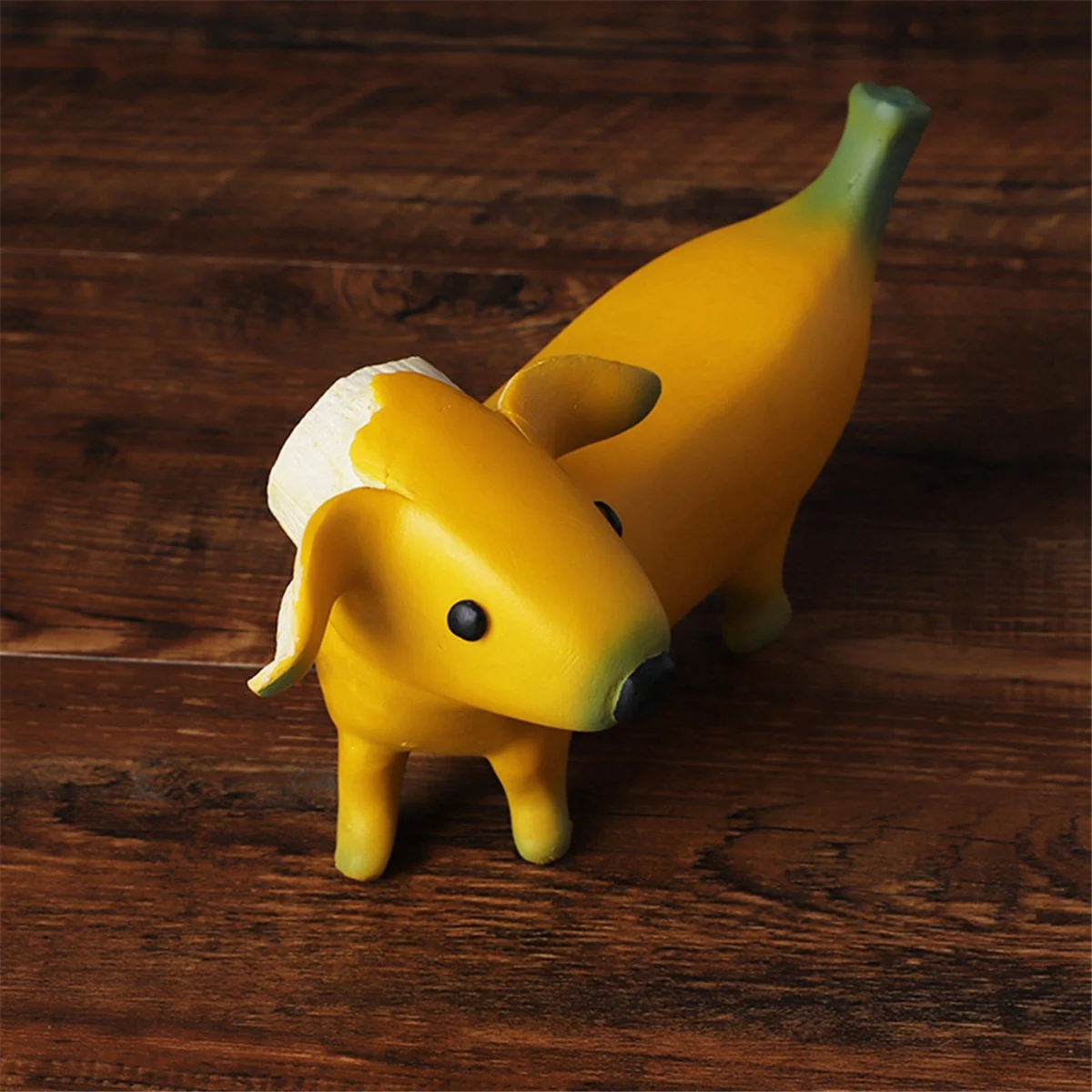 Funny Banana Dog Statue Cute Peeled Banana Dog Figurines Ornaments Garden Decorations Resin Desktop Ornaments Home Decor