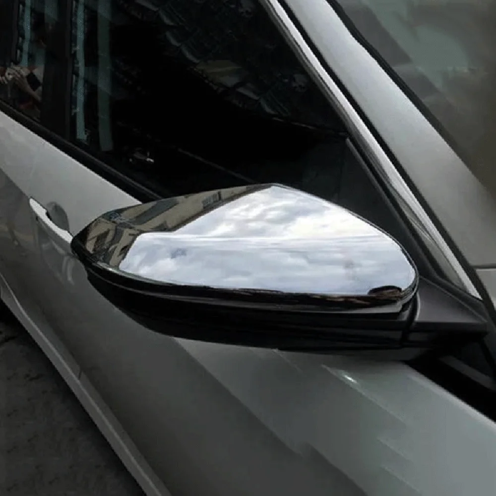 Подходит для Honda Civic 2016 2017 2018, хромированная крышка бокового зеркала заднего вида из АБС-пластика, крышка корпуса внешней двери, отделка