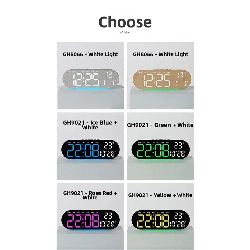1pc Home Electronic Clock Multi-functional Display for hotel Desk Clock LED Wall Clock Light Adjustment Alarm Clock Table Clock