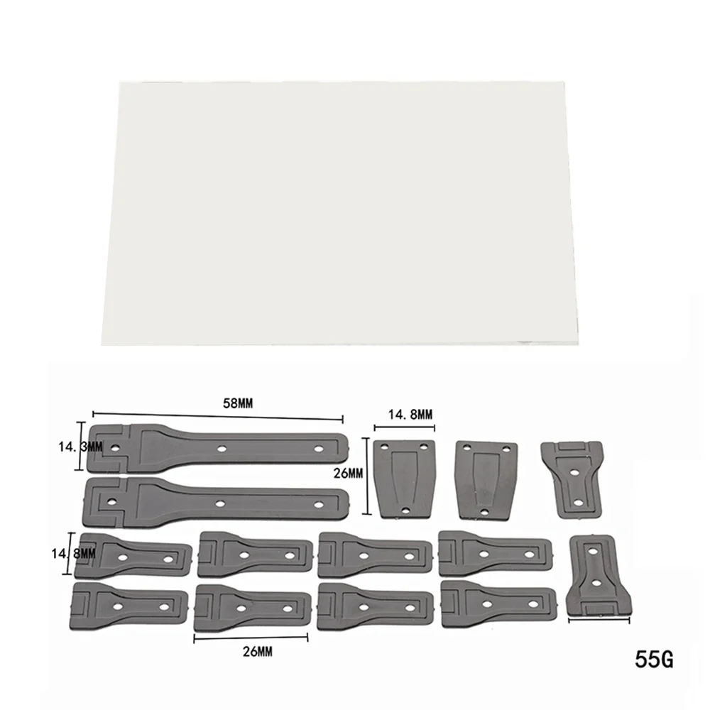 Metalen Volledige Auto Deur Scharnier Venster Scharnier Decoratie voor Axiale SCX6 AXI05000 Jeep JLU 1/6 RC Crawler Auto Upgrade Onderdelen,1