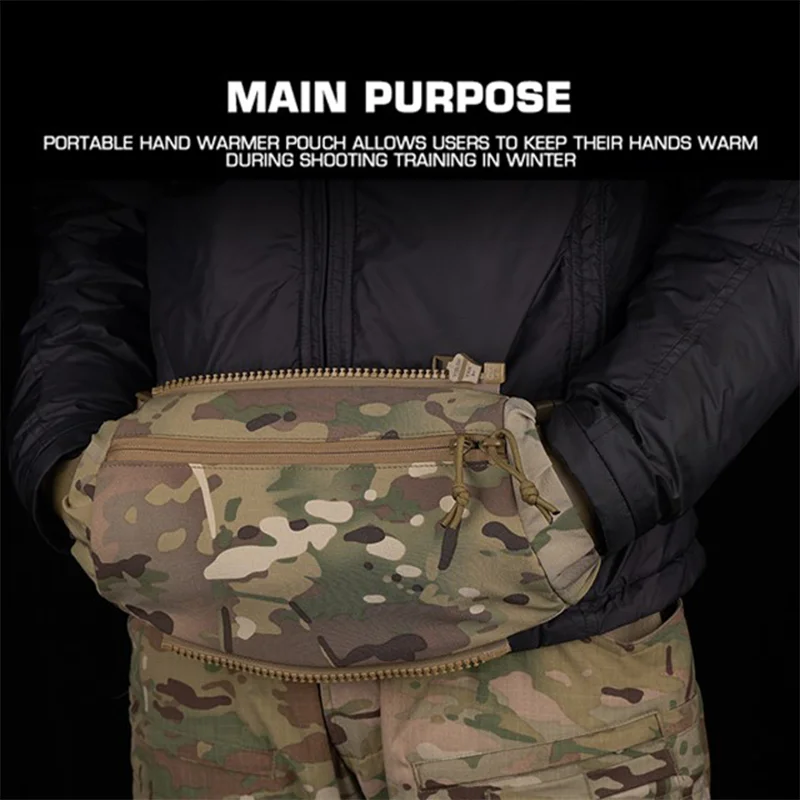 Bolsa de cintura aquecedora de mãos isolada compatível com MOLLE multipack para atividades de inverno ao ar livre