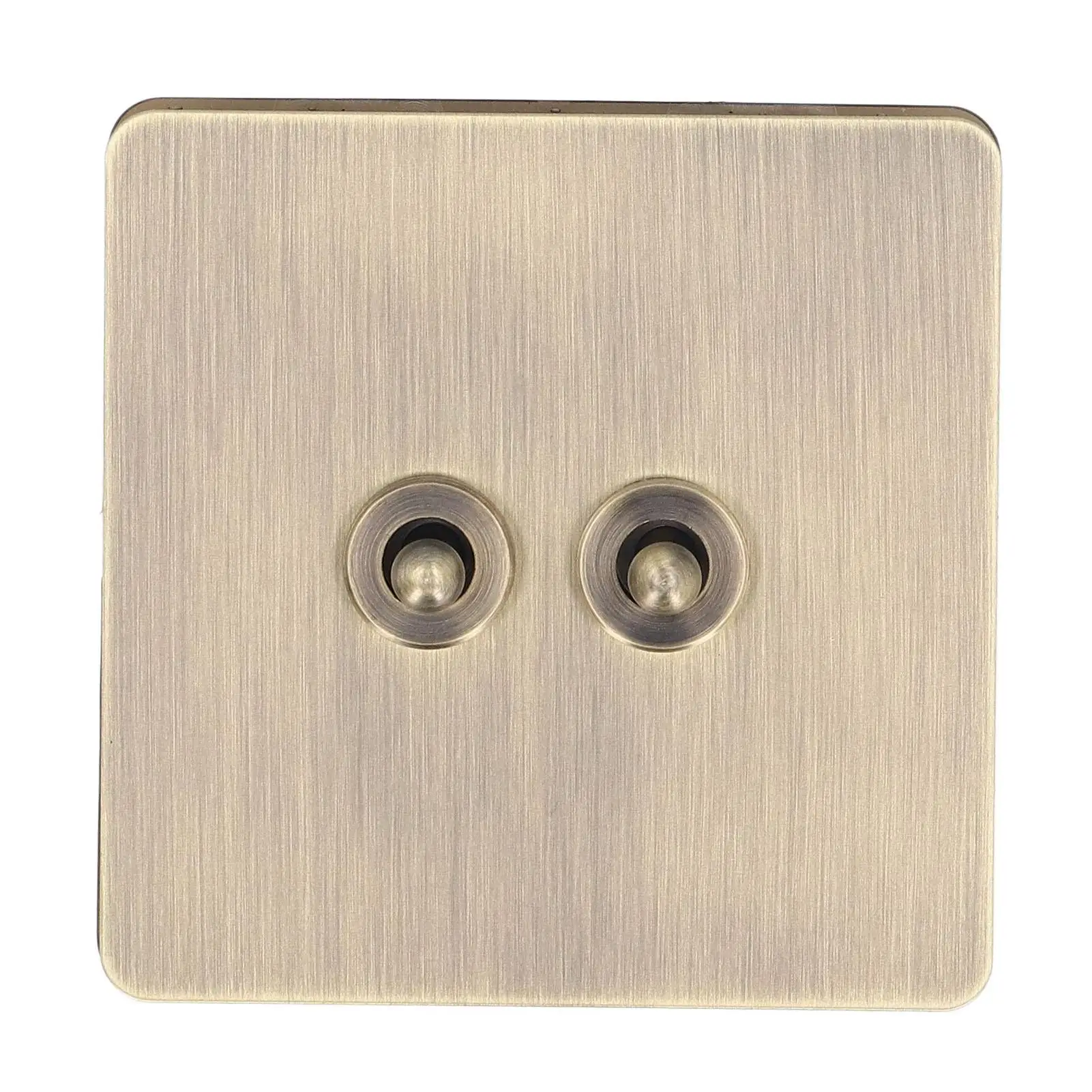 2 Way Toggle Switch Antique Bronze Texture Stainless Steel Panel Toggle Switch AC250V