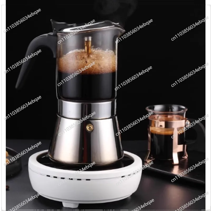Mocha Pot Household Stainless Steel Espresso Pot Mini Outdoor Camping Coffee Pot