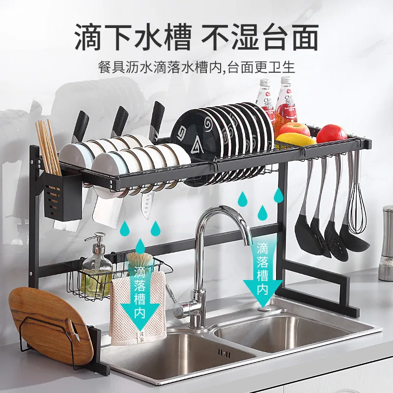 Factory Offer Best Selling Organizer  Dish Rack for Kitchen Multi-level kitchen storage rack with versatile surface function