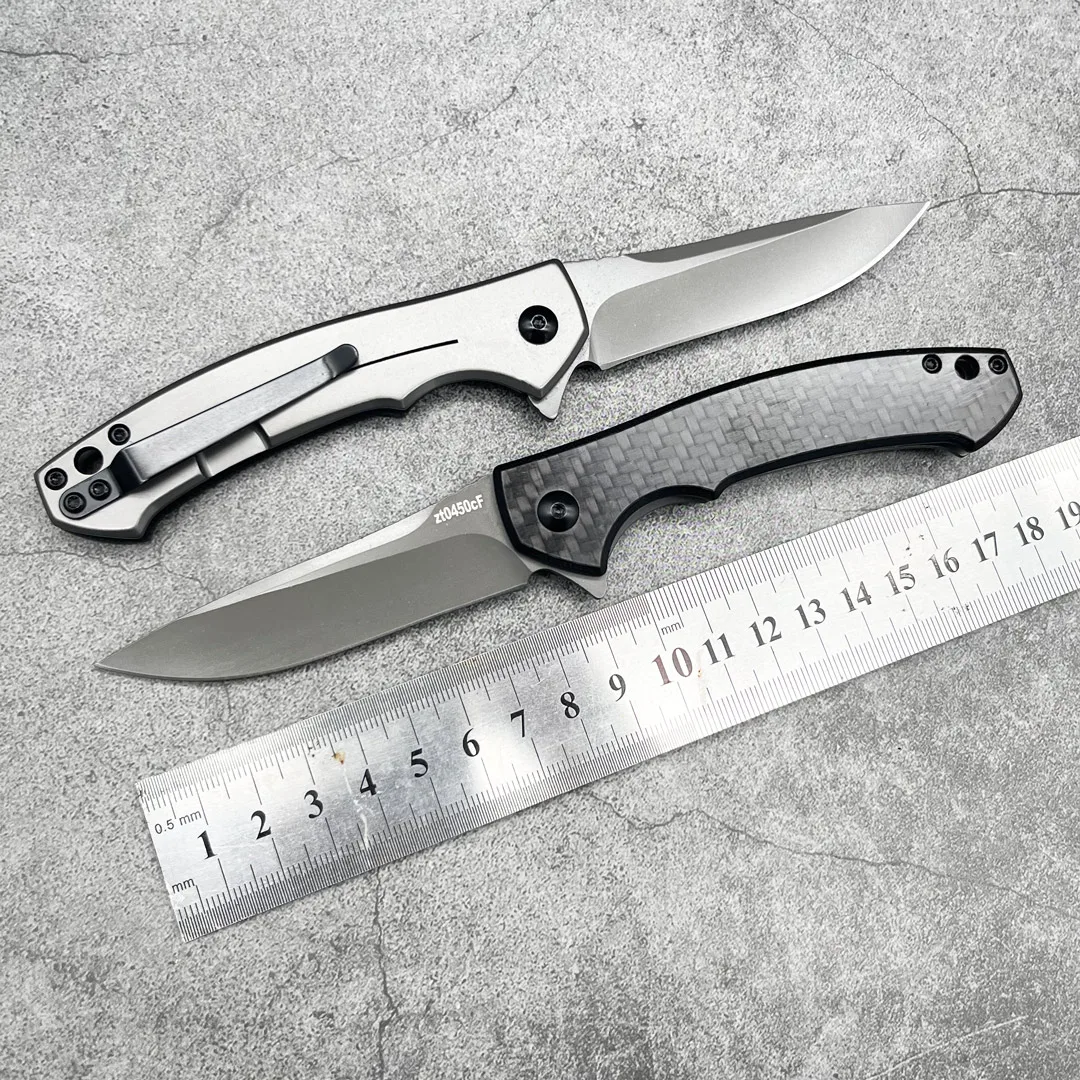 

Z&T 0450CF Folding Knife G10 carbon fiber EDC Tool Outdoor Camping Hunting Tactical Gear survival Combat Defense Pocket knives