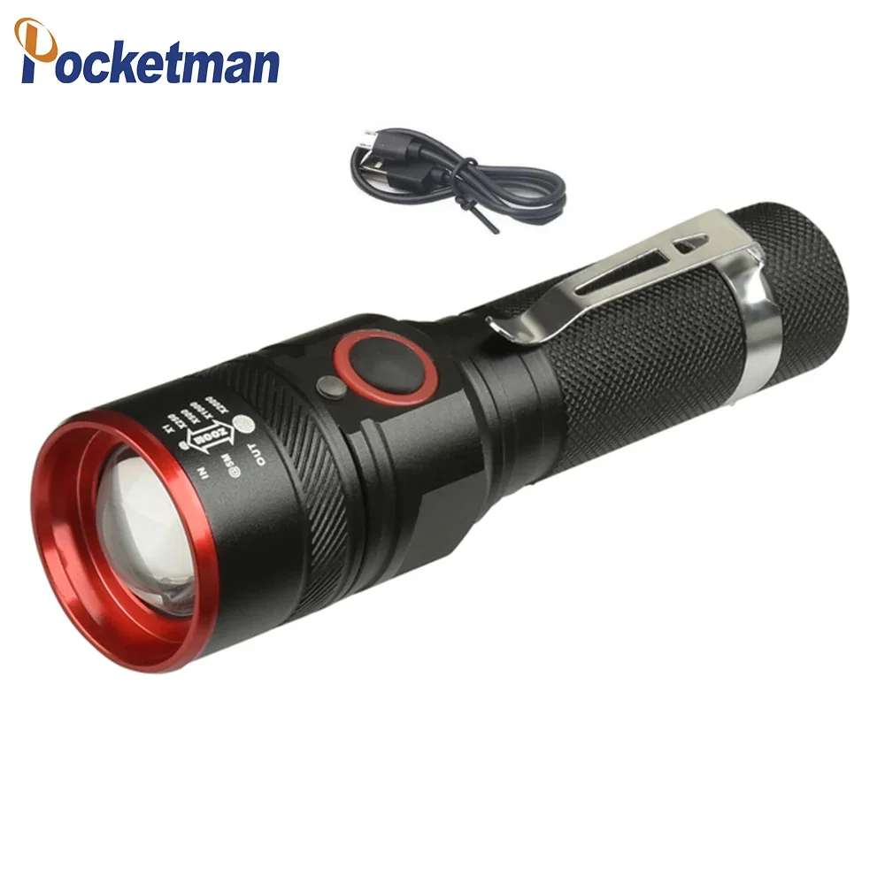 Krachtige LED-zaklamp Superheldere zoomzaklampen Outdoor waterdichte langeafstandszaklamp voor kamperen Wandelen Vissen Jagen