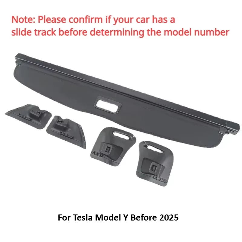 Voor Tesla Model Y Berlin Kofferbak Cargo Cover Gordijn Achterbagagedrager Intrekbare Partitie Baffle Plaat Opslag Accessoires