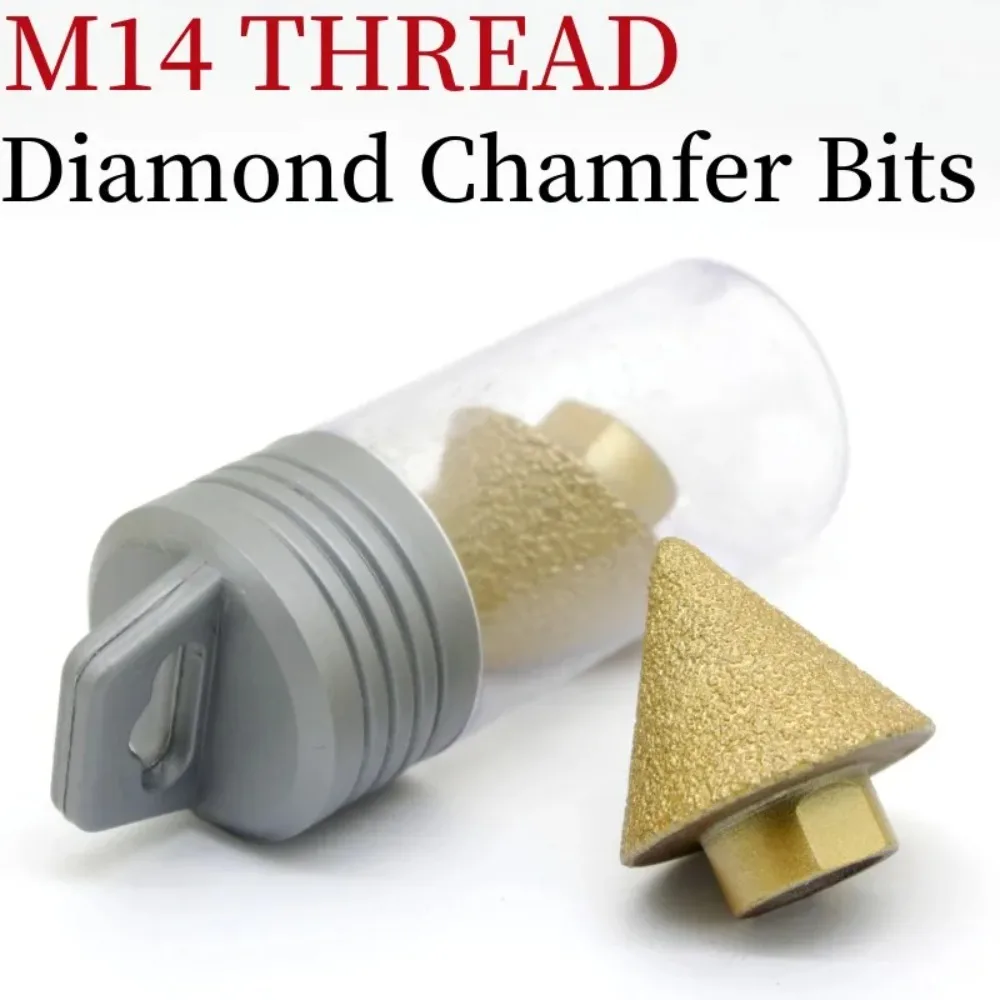 M10/M14 Thread Diamond Beveling Chamfer Bit 38/50mm Cone Punching Expanding Drill Bit Ceramic Tile Chamferer Angle Grinders