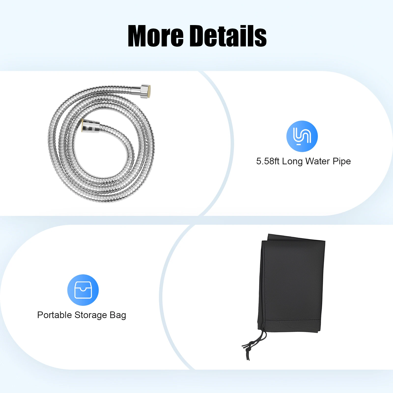 خزان مياه محمول 30 لتر/7.93 جالون للتخييم، دش على حامل السقف، إمداد مياه للأنشطة الخارجية