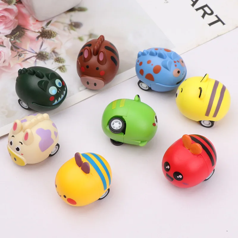 Children\'s Mini Cartoon Pull Back Car Toy Cute Animal Bee Small Car Children\'s Inertia Mini Pull Back Car Toy Kids Birthday Gift