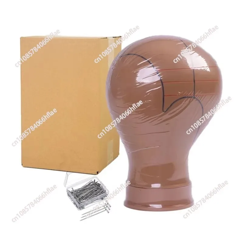 21 22 23 Inch PVC Mannequin Head Cork Canvas Mannequin Wig Making Display 1 1
