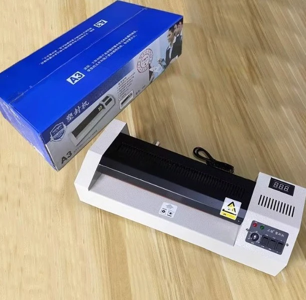 Desktop Laminating Machine - A3 Size Hot & Cold Dual-Temperature Office Pouch Laminator