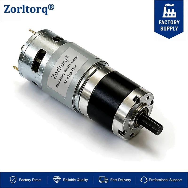 12V 24V DC Planetary Gear Motor High Torque Reversible Speed Control 5-1300RPM for DIY Robot Toy Car - Electronic Component
