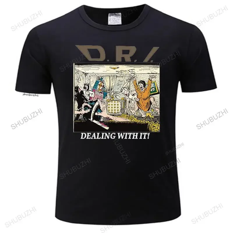 mens loose funny t-shirt D.R.I. DEALING WITH IT CROSSOVER SUICIDAL TENDENCIES S.O.D men cotton casual tee shirt Short Sleeve