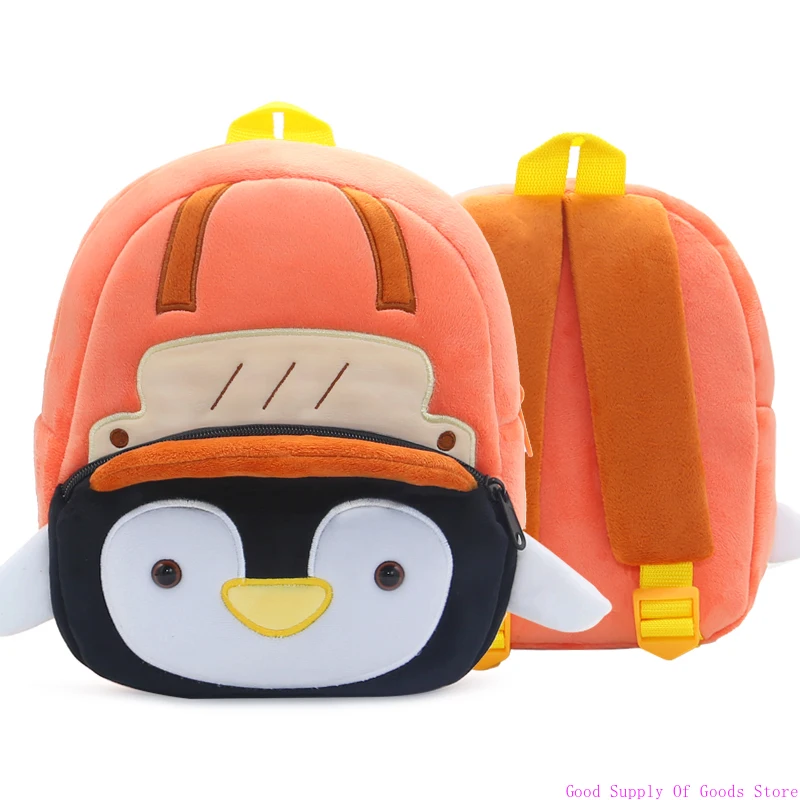 Niedlicher Kinderrucksack aus Plüschmaterial, Rucksack für Jungen und Mädchen, Cartoon-Tierspiele-Serie, Schultasche, Baby-Rucksack, 2–4 Jahre