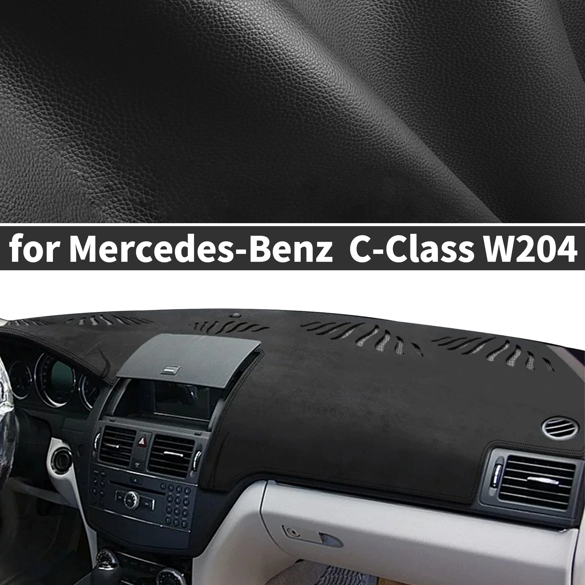for Mercedes-Benz C-Class C Class W204 2008-2010 fit Dashboard Cover Sun Shade Dash Mat Anti‑Glare Carpet Dash Pad Dashmat