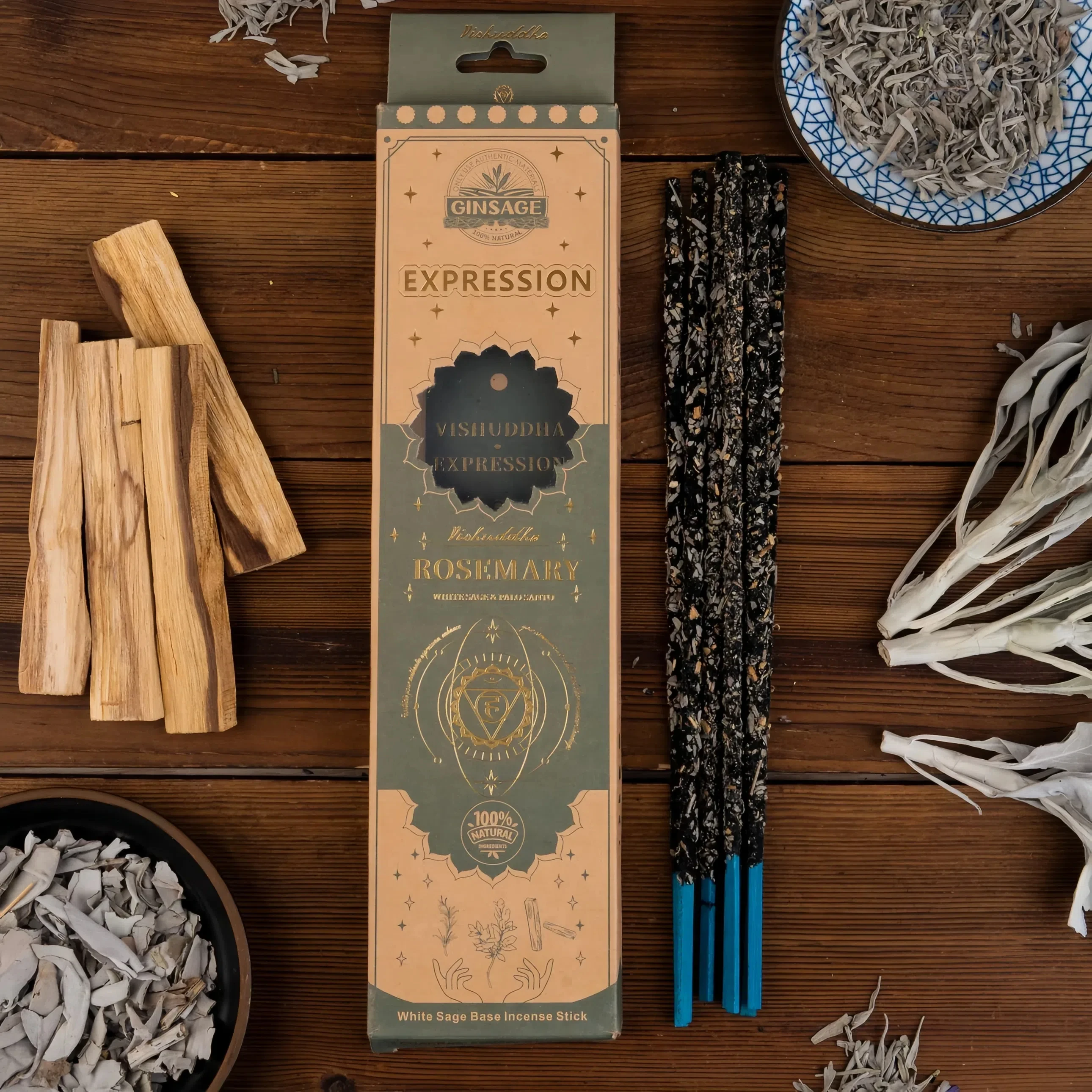 This Herb Includes Fragrant White Sage, Peruvian Holy Wood, Blue Sage, Rosemary, Lavender, Cedar, Osmanthus, and Cinnamon