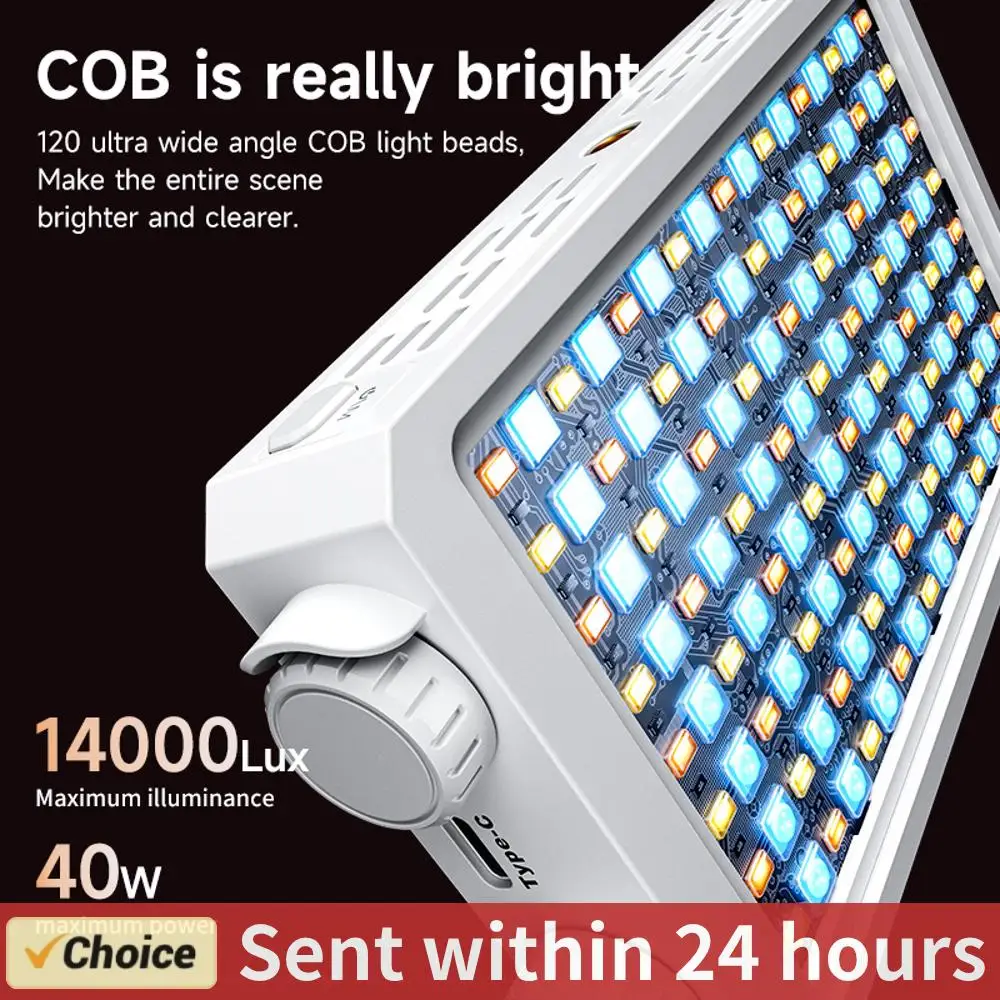 

40W LED Camera Light 2800K-9000K Photography Lighting 4400mAh Rechargeable Portable Light Panel for Photography
