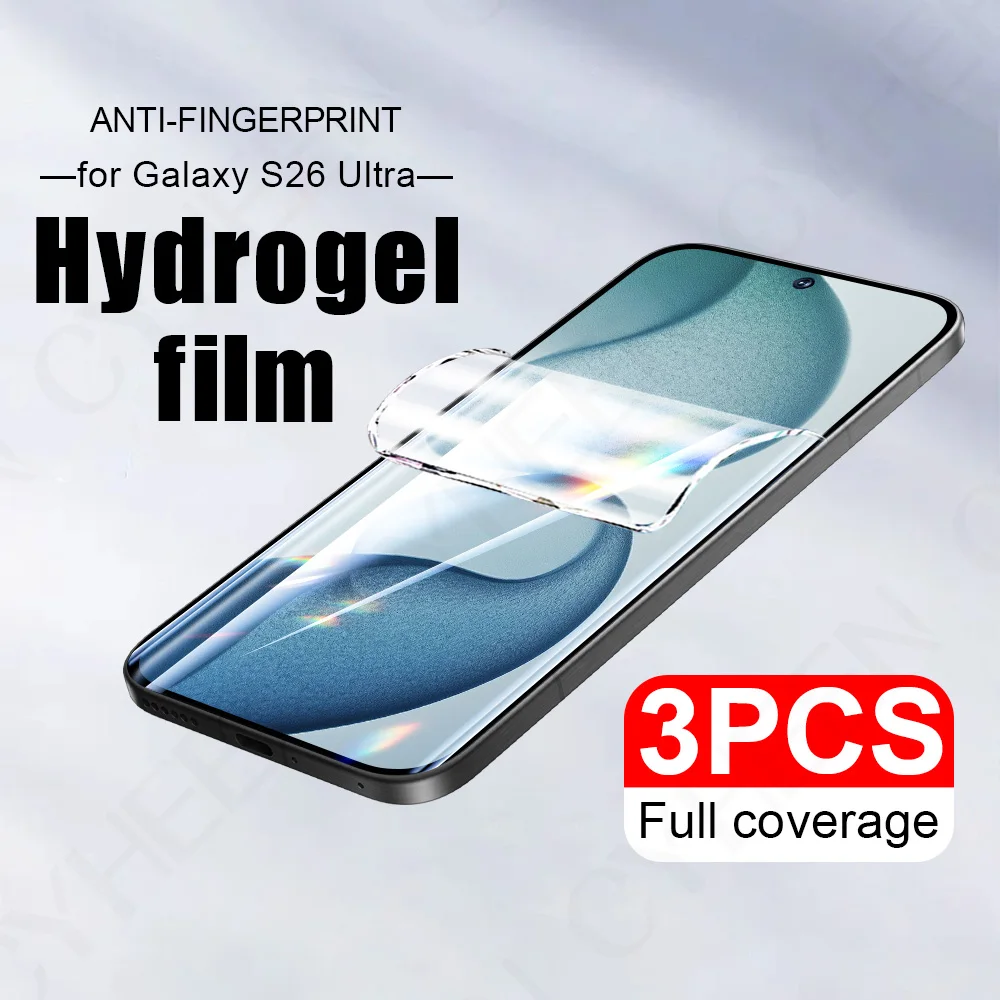 3Pcs phone screen protector For Samsung S26 Ultra soft full cover protective film S25 S24 hydrogel film S23 S22 S21 S20 S10 plus