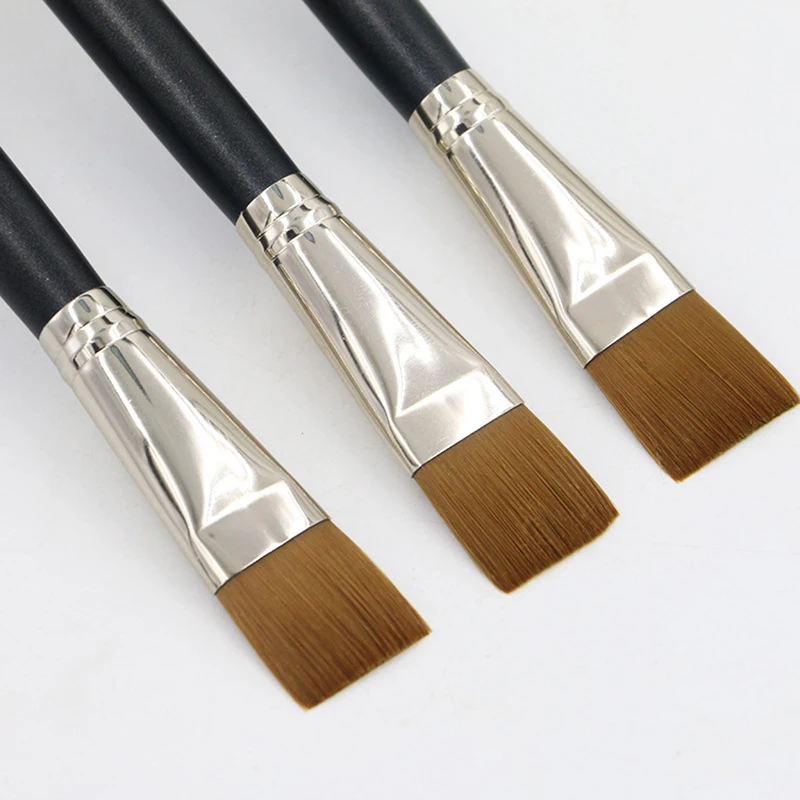 【L】Pincel de Base Quadrado Plano com Cerdas Macias, Pincel para Corretivo, Pincel para BB Cream e Máscara Facial, Ferramenta de Maquiagem para Cuidado