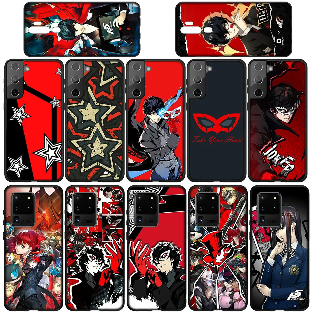 P-Personas Game 5 P5s Silicone Cover for Samsung Galaxy S24 S23 Fe Ultra Plus A55 A35 A24 A25 A15 A05 M55 M15 Casing Phone Case