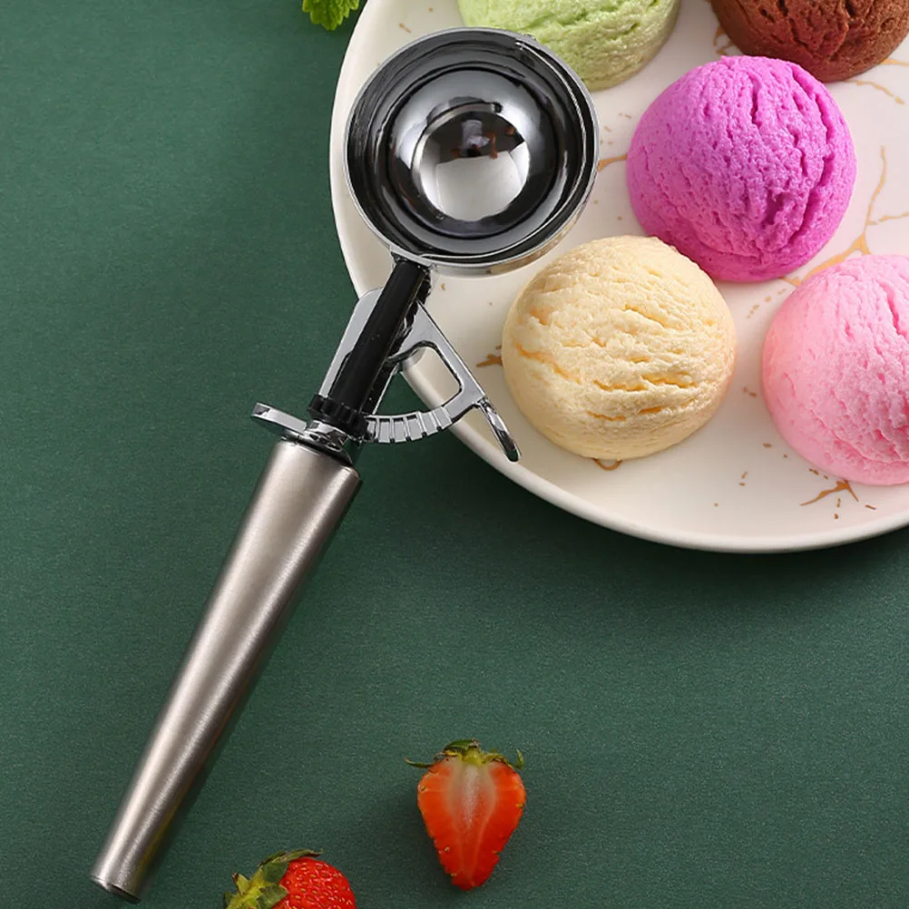 Cuchara para helado de aleación de Zinc, utensilio de cocina multifuncional plateado, excavadora de frutas, cuchara para postre, vajilla para el hogar, herramienta de cocina