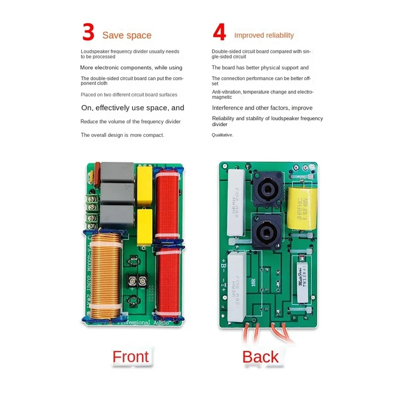 مقسم تردد الصوت المتكلم ، HiFi المسرح المنزلي ، دائم ، 2 وحدة مرشحات كروس ، 800 واط ، 2 طريقة ثلاثة أضعاف باس ، DIY بها بنفسك