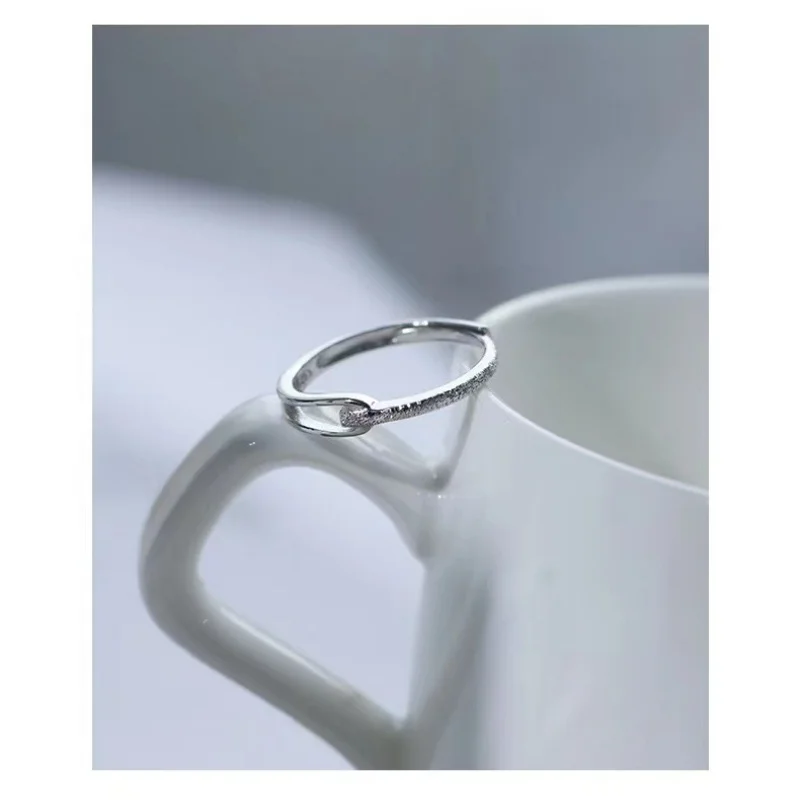 Buyee 925 Sterling Silver Female Ring Finger White Zircon Thin Ring for Women Fashion Fine Jewelry Circle Gift - Image 5