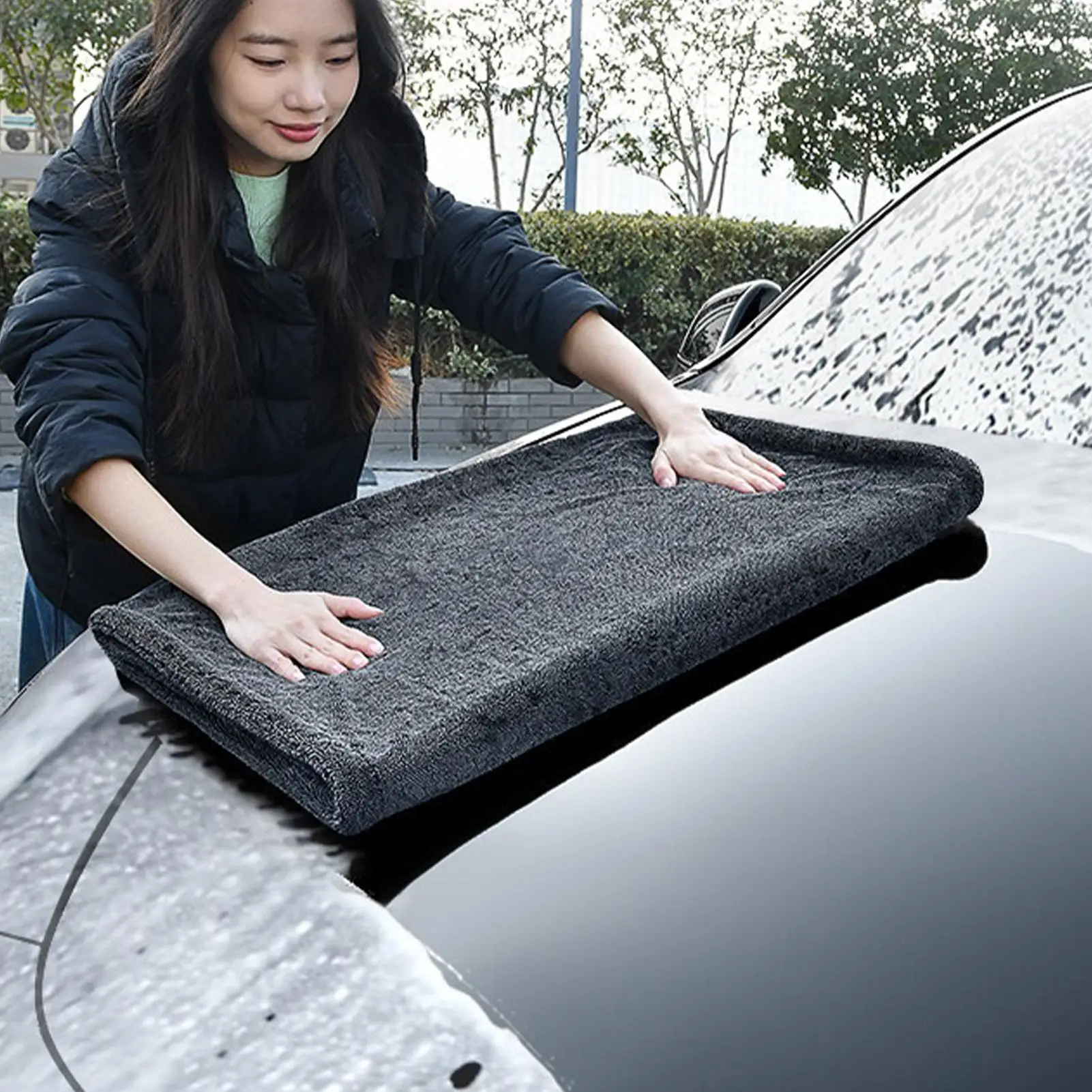 Microfiber Towels 23.6x15.7inch Highly Absorbent Reusable Rags Microfiber Cleaning Cloths For Glass Metal Wire Dashboards Dust
